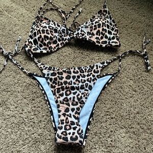 Leopard Print Bikini Set